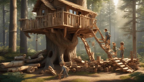 Construire une cabane dans les arbres, un projet inattendu et fun
